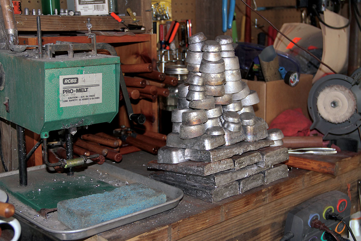 A stack of ingots ready for the pot.